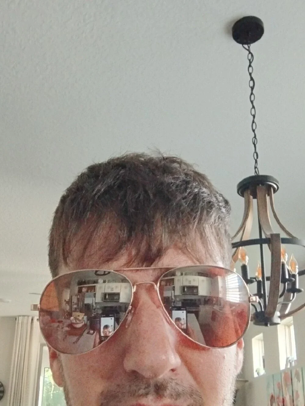 Aviator Gold Metal  Sunglasses - Brown Lenses